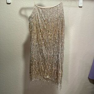 H&M gold sequin dress